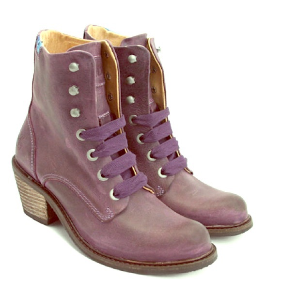 John Fluevog Shoes - Fluevog “Nuni” Purple Boots; NWOT ;  size 7